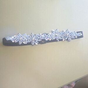 Elevate your outfit with this luxury crystal-embellished belt